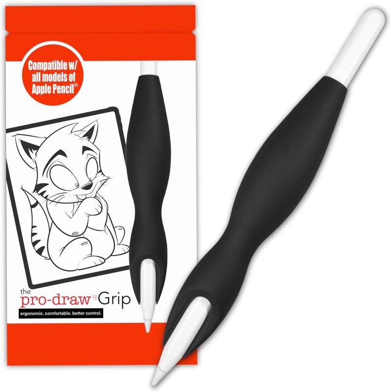 Pro-Draw The Grip for Apple Pencil Pro, 1st /2nd Gen Apple Pencil, and USB-C model // More Comfort. Better Control. - Image 1